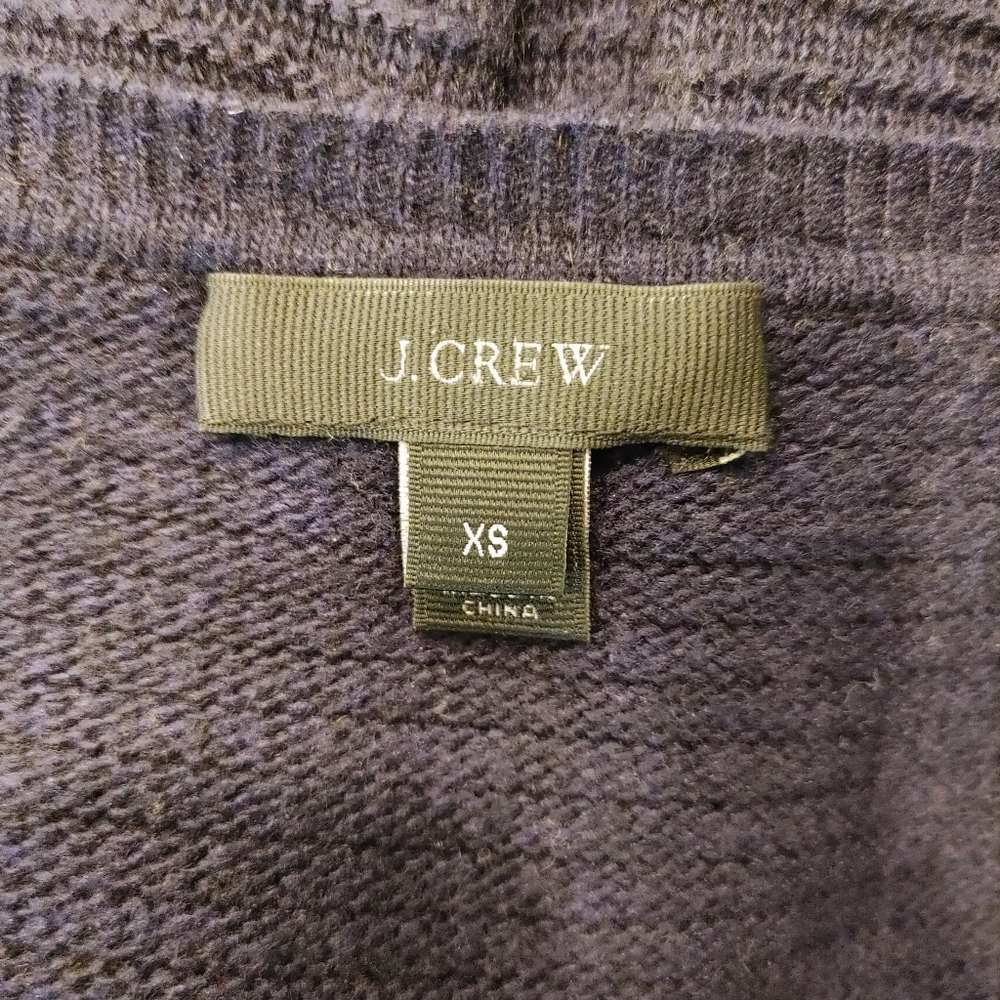 JCREW NAVY RIB-STITCH DOLMAN SWEATER, NAVY XS - Picture 11 of 11